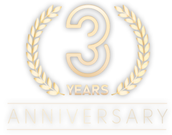 3 years aniversary logo